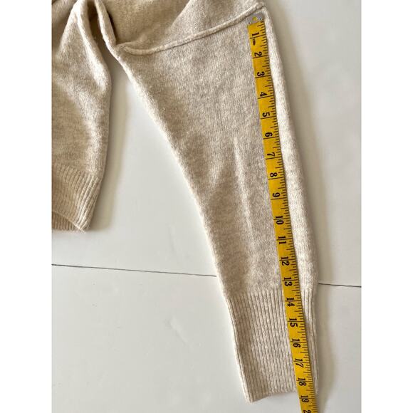 Vince Camuto Oversized Sweater Women M Cream Center Seam Drop Shoulder Cozy - Picture 7 of 9